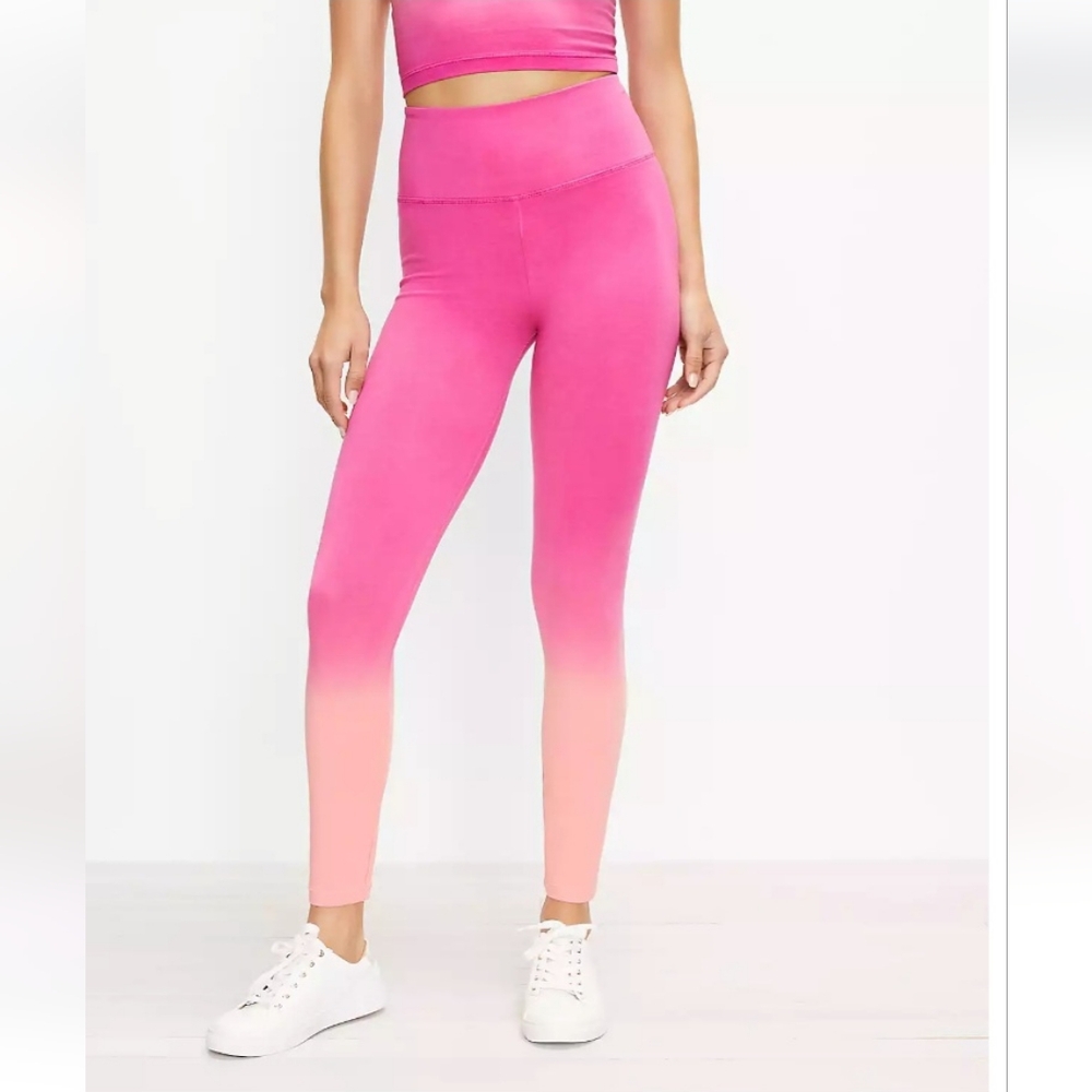 Lou & Grey Pink and Orange Gradient High Rise Leggings